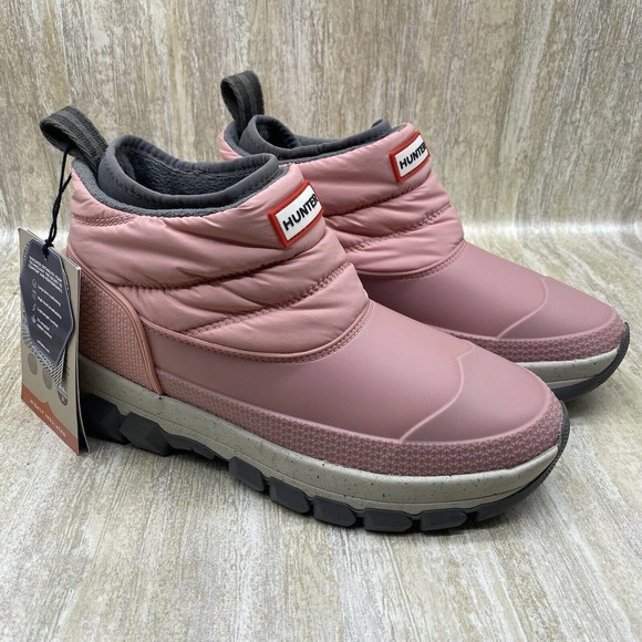 NEW Hunter Original Insulated Snow Ankle Boots Quartz Pink Size 7 - Picture 3 of 13